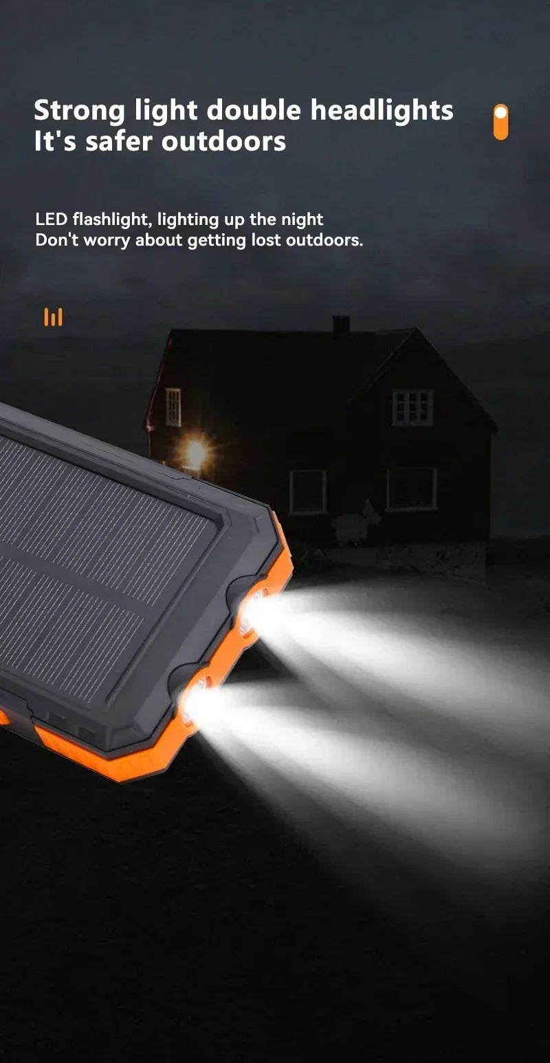 Solar 200000mAh Power Bank Portable Large Capacity Charger