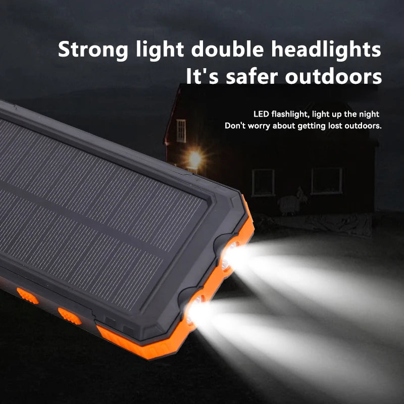 Solar 200000mAh Power Bank Portable Large Capacity Charger