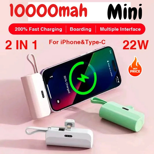 Mini Portable Mobile Phone Charger External Battery Power Bank
