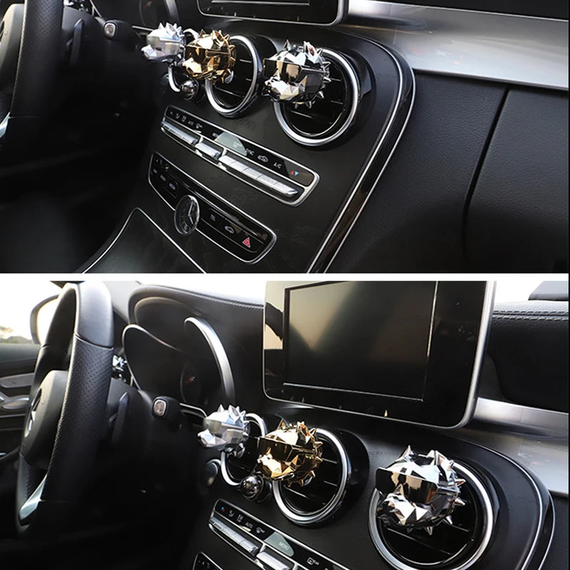 2PCS Bulldog Car Air Freshener With Essential Oil