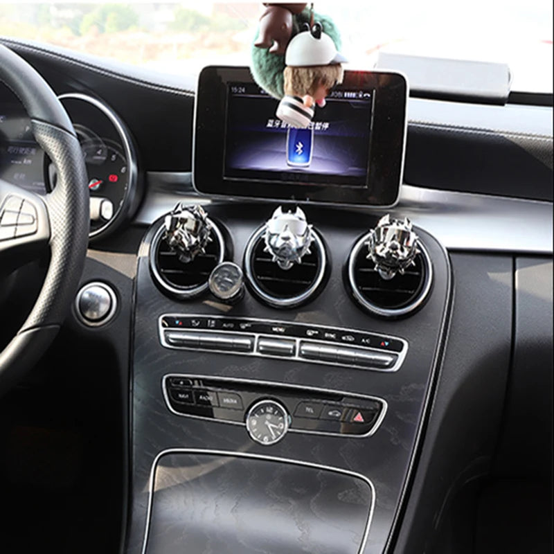 2PCS Bulldog Car Air Freshener With Essential Oil